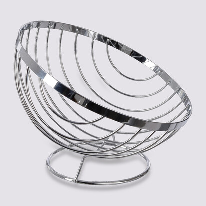 Corbeille en acier chromé 26,5 cm Oblik