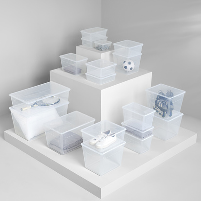 Boîte en plastique transparente 12,2l Simply+