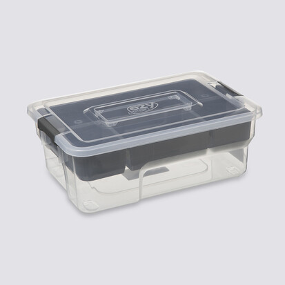 Boîte en plastique compartimentée 5l Orga+