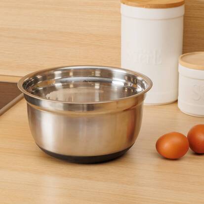 Saladier antidérapant  d21cm, inox 