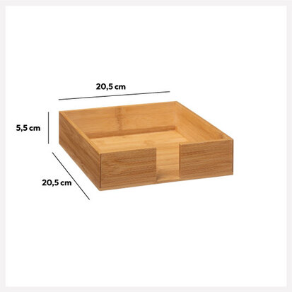 Range-serviettes  20,5x20,5cm Bambou