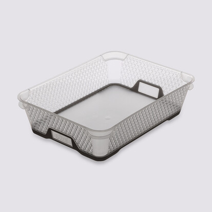 Panier en plastique 3,7l -taupe Gomy