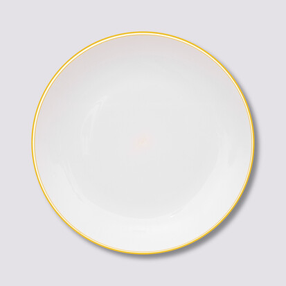 Assiette 25 cm, jaune moutarde Square