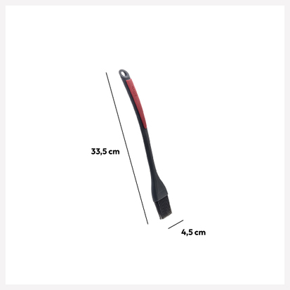 Pinceau en silicone, noir et rouge Silitop