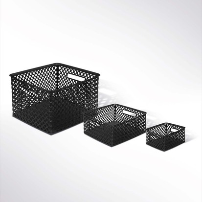 Panier en plastique 4l, noir Folky