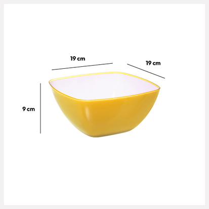 Saladier d19 cm, jaune moutarde Square