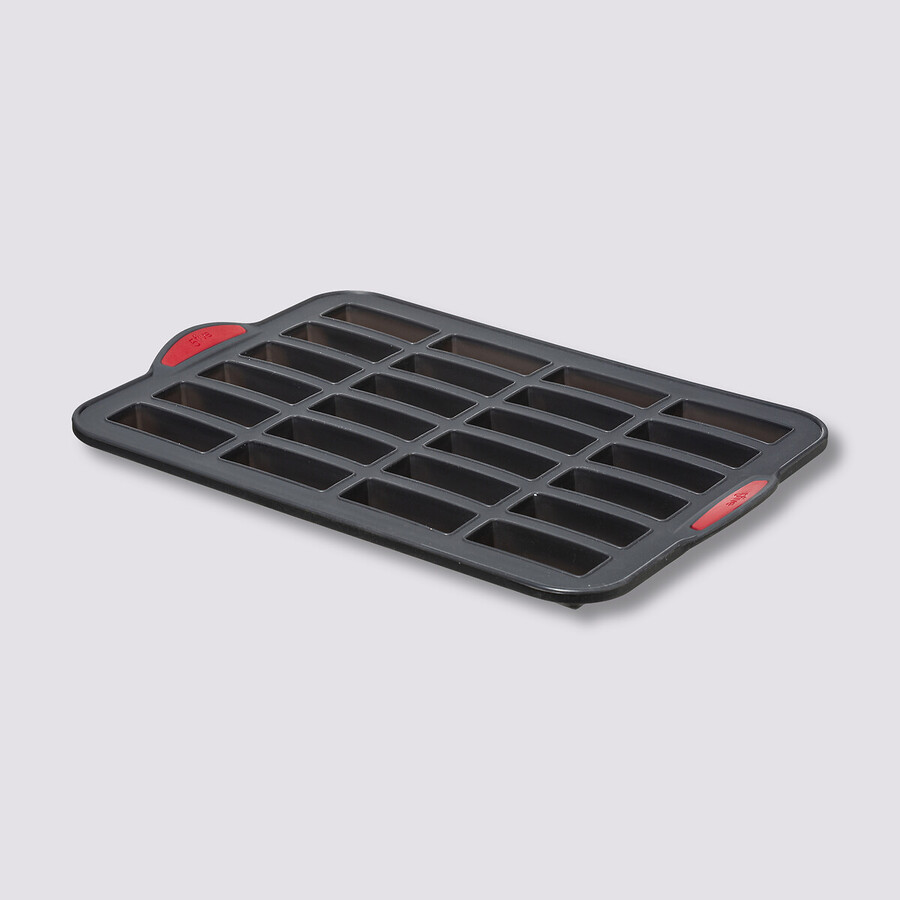 Moule 24 financiers silicone- noir,rouge Silitop