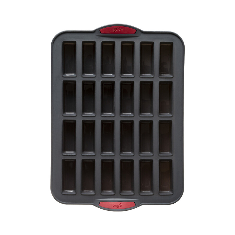 Moule 24 financiers silicone- noir,rouge Silitop