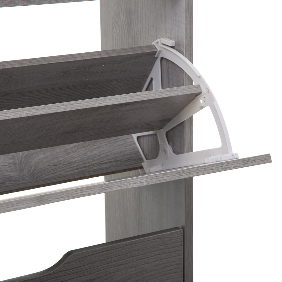 Meuble range-chaussures 3 tiroirs, effet chêne gris Drawy