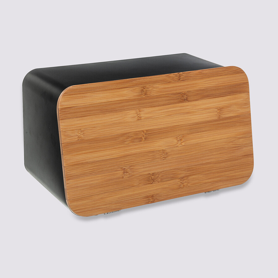 Boîte à pain et planche 37cm, noir Modern color