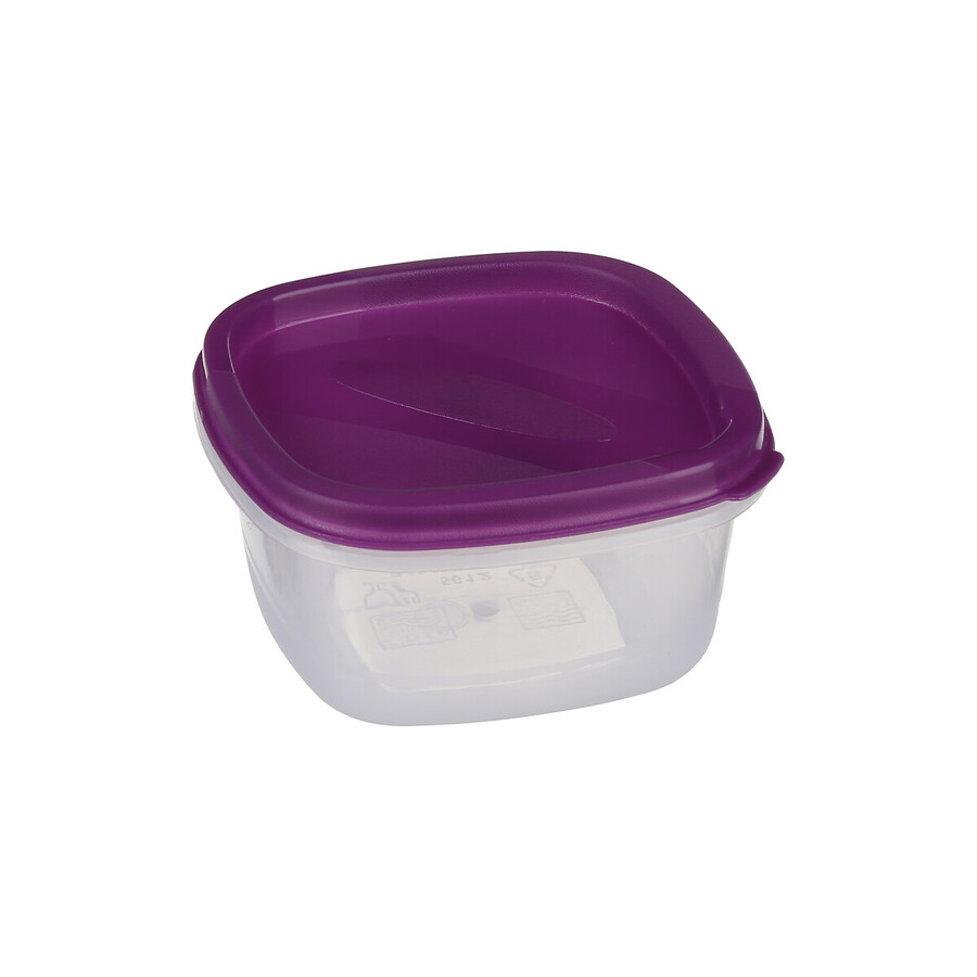 7 boîtes de conservation carrées, plastique Colors