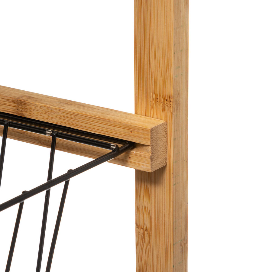 Desserte étroite 3 niveaux, noir Black bambou