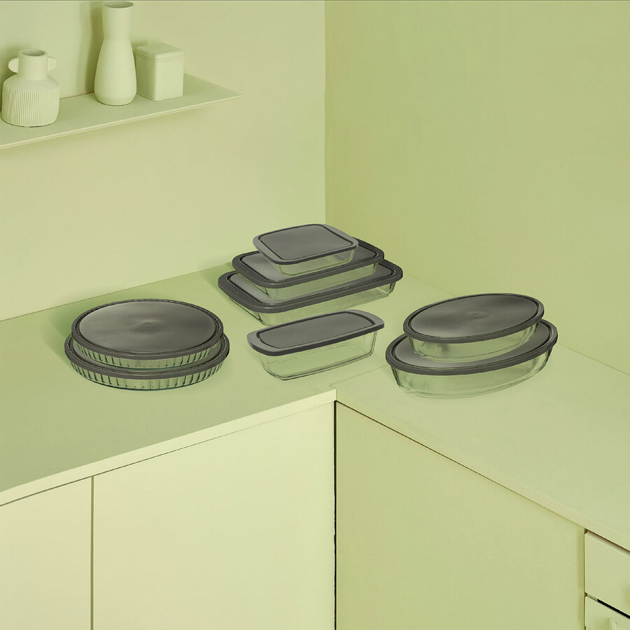 Plat ovale avec couvercle 30x21cm Keepeat