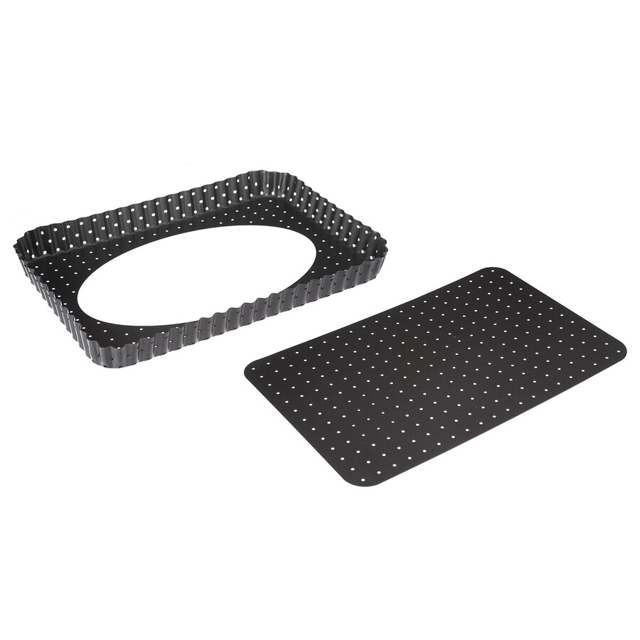 Moule à fond perforé métal 31x21cm 