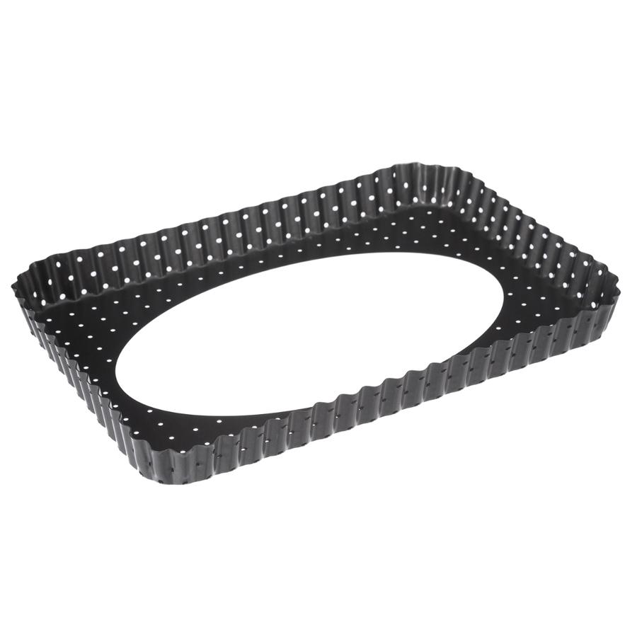 Moule à fond perforé métal 31x21cm 