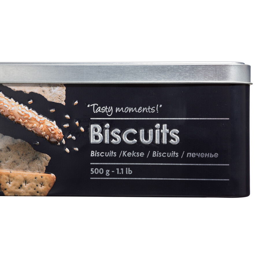 Boîte biscuits métal, noir Black edition