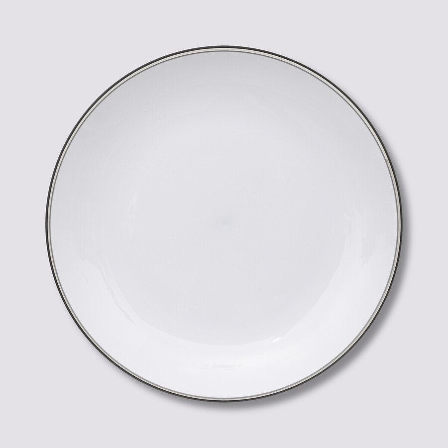 Assiette 25 cm, gris charbon Square