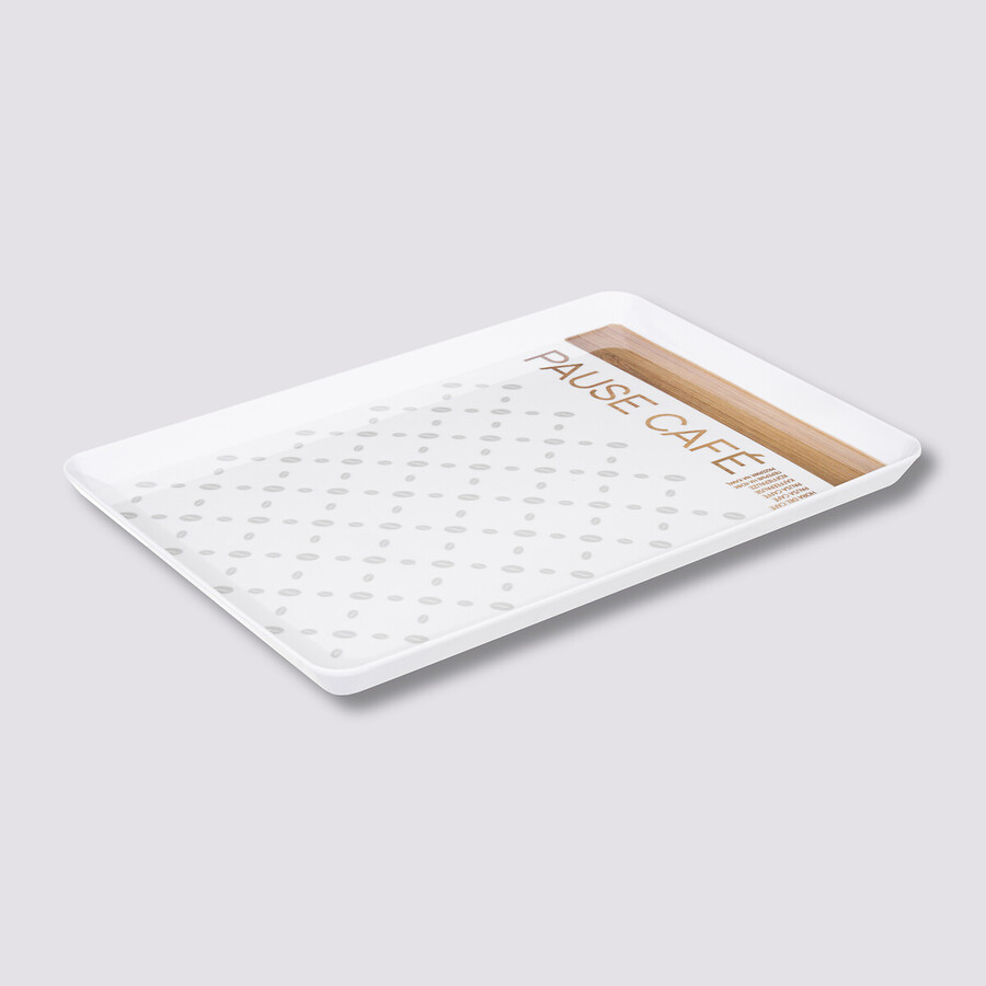 Plateau 30x22 cm, blanc Scandi nature