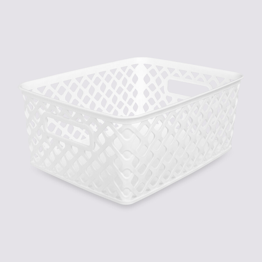 Panier en plastique 4l, blanc Folky