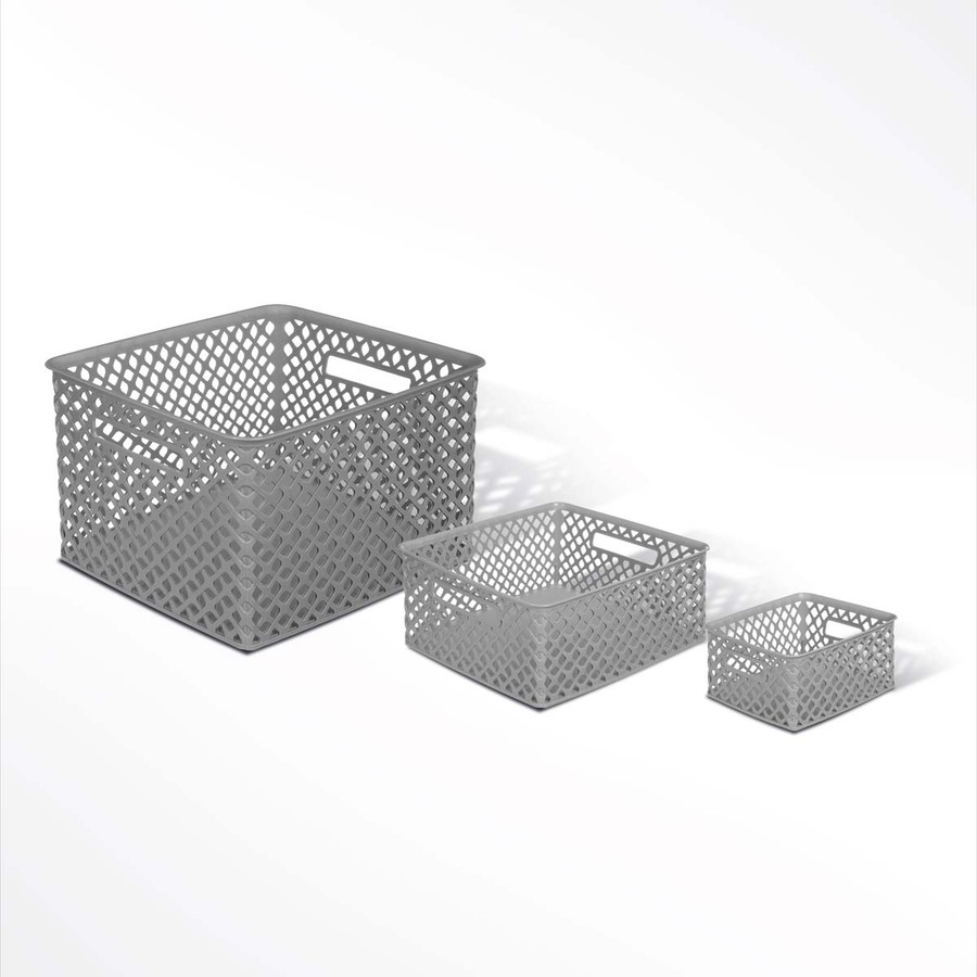 Panier en plastique 4l, gris Folky