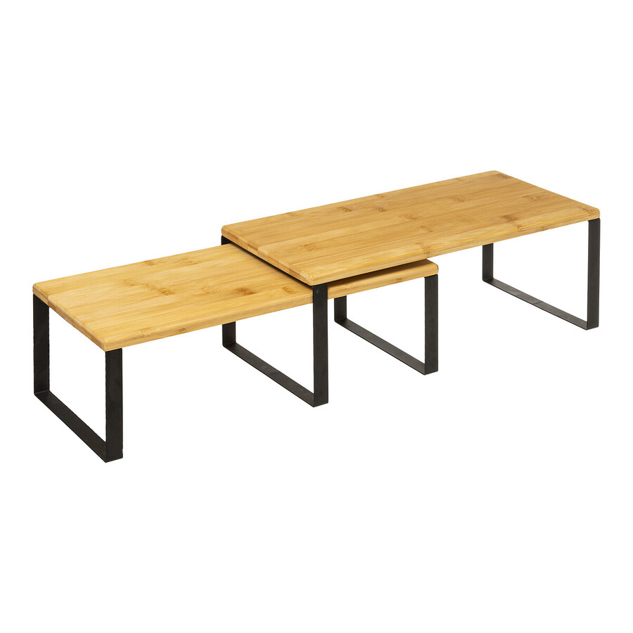 2 étagères gigognes en bambou Nera