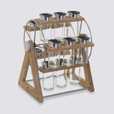 Support roue 15 pots à épices Bambou