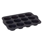 Moule 12 muffins silicone - noir Silitop