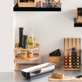 Étagère d'angle 2 niveaux Bambou