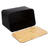 Boîte à pain et planche 37cm, noir Modern color