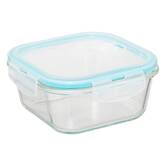 3 grandes boîtes carrées de conservation verre Clipeat