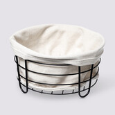 Panier en acier 25cm - beige, noir