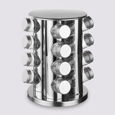 Support rotatif inox 16 pots à épices 