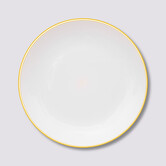 Assiette 25 cm, jaune moutarde Square