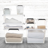 Boîte basse avec couvercle 3l Clip'n box