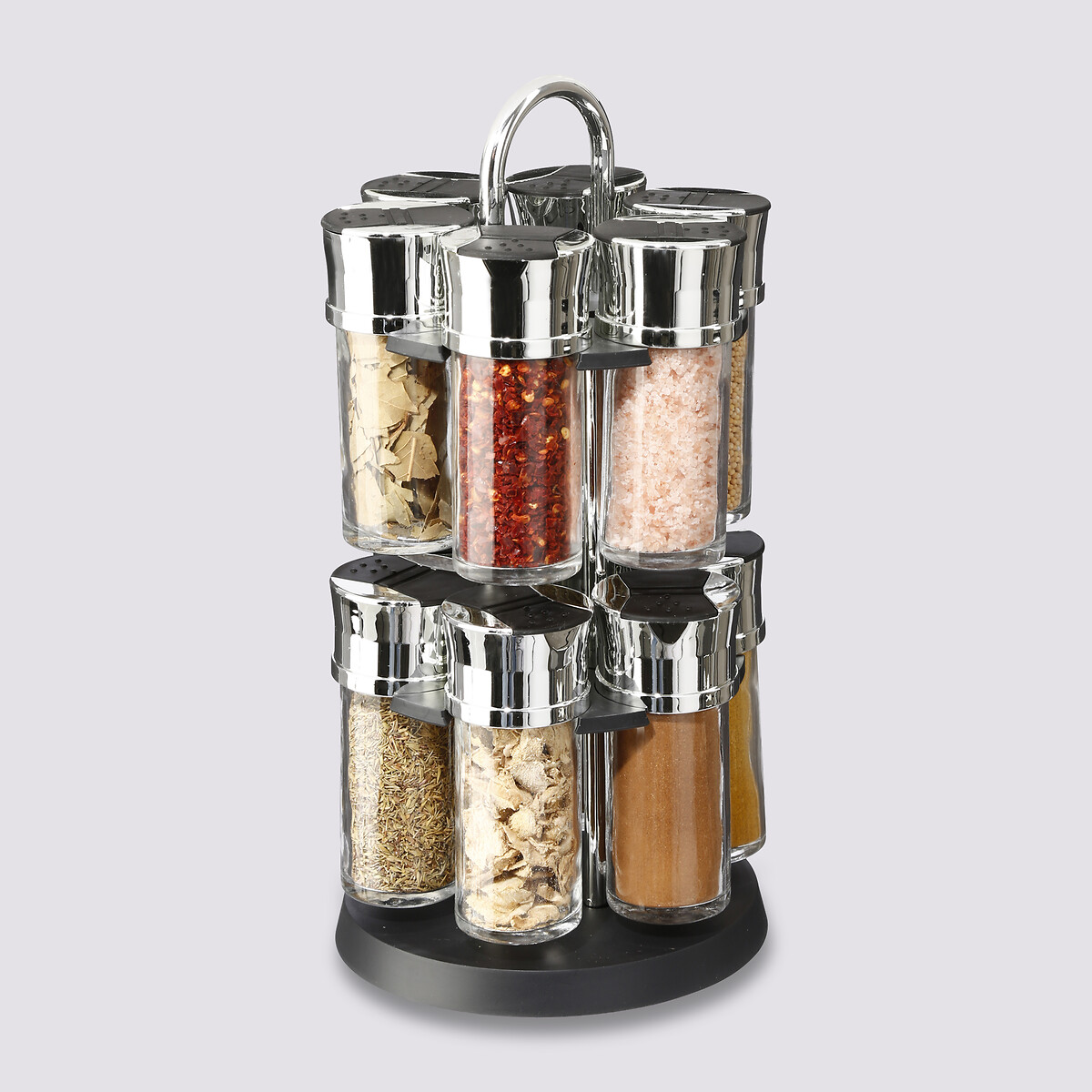 Support rotatif avec 12 pots à épices inclus 