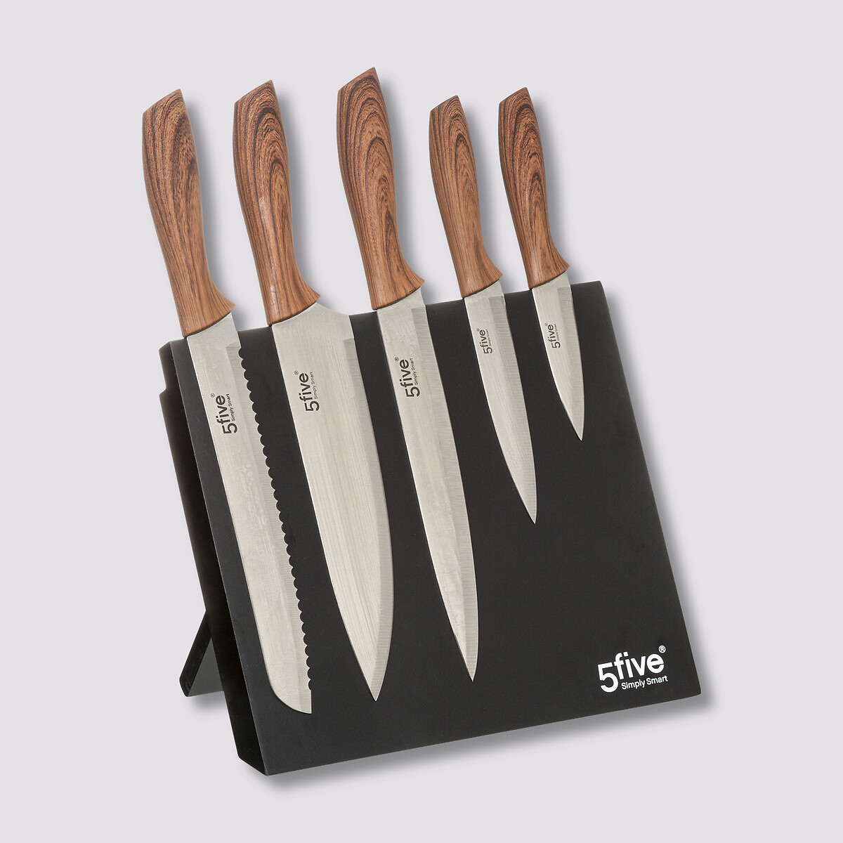 Bloc aimanté avec 5 couteaux, noir 