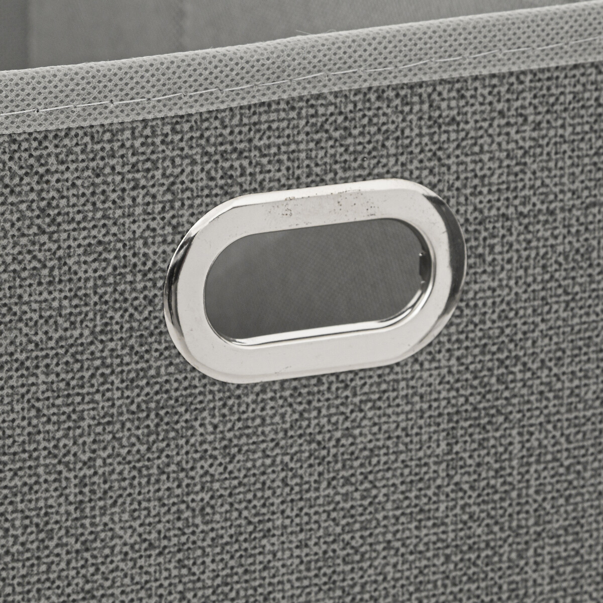 Panier tissu 15x31 cm, gris clair chiné Mix'n modul