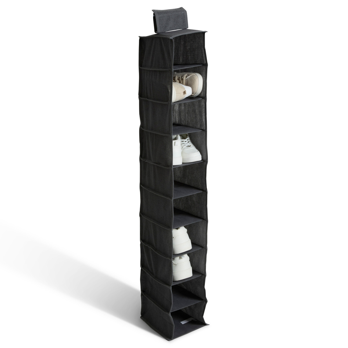 Rangement chaussures 10 cases, gris