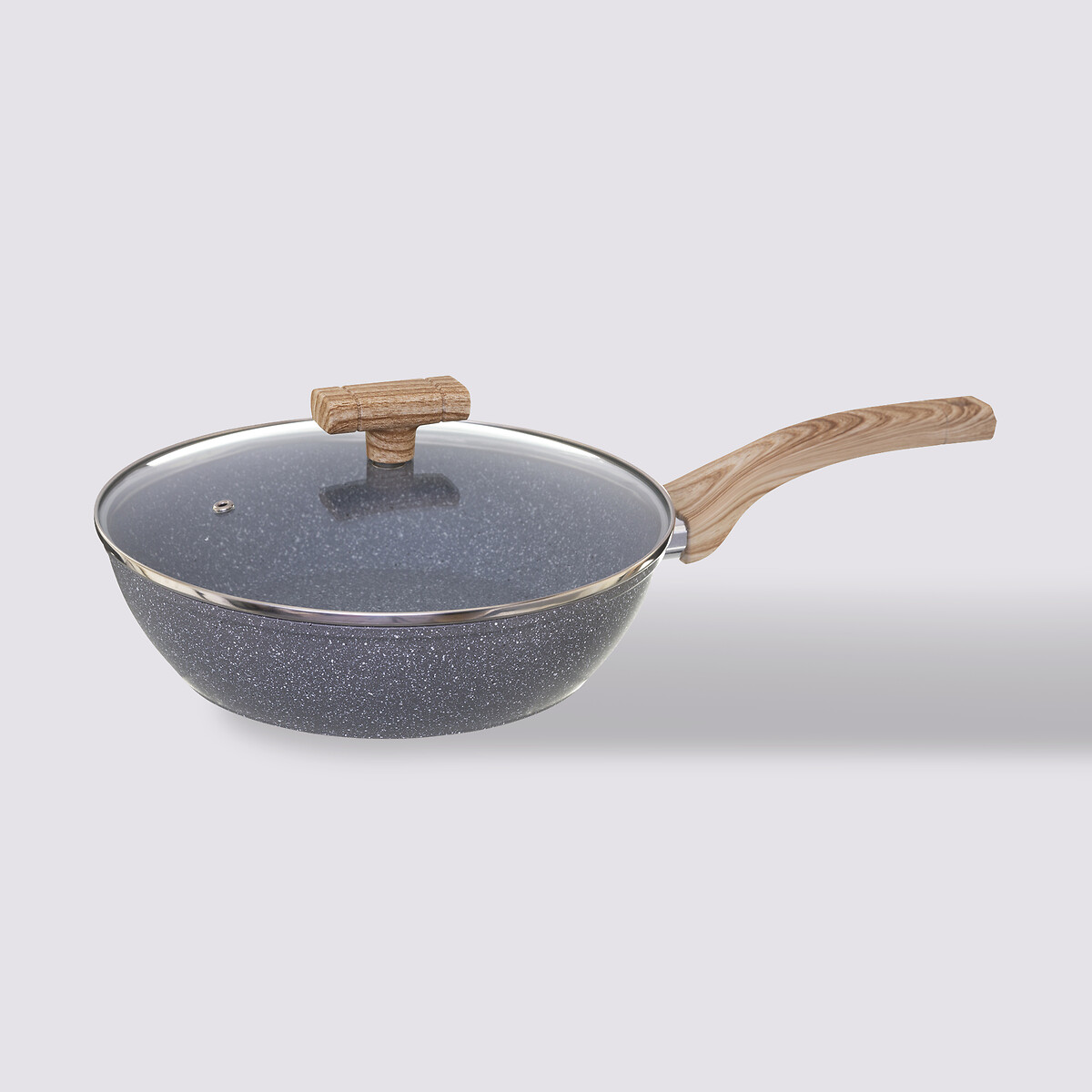 Sauteuse aluminium forgé, 28 cm Nature