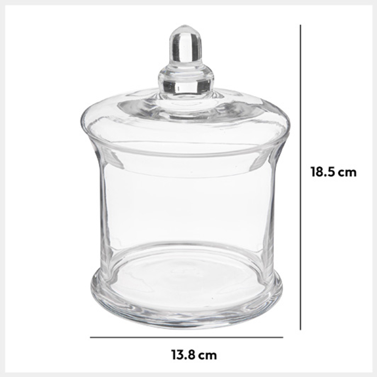 Bonbonnière verre 1l 