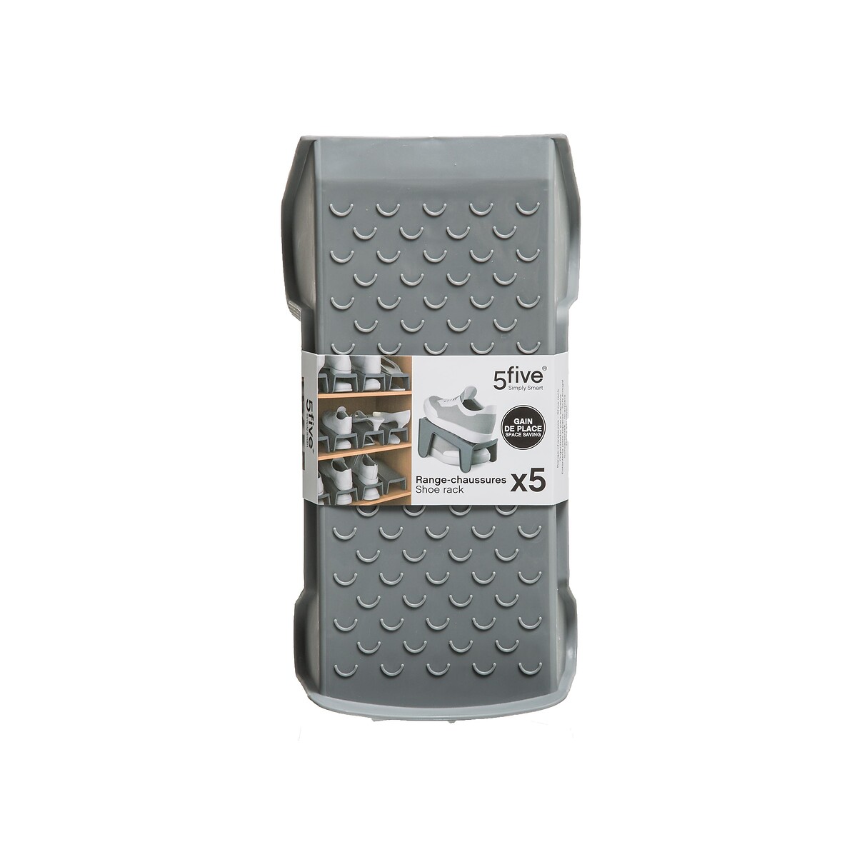 5 rangements à chaussures, gris Spacy