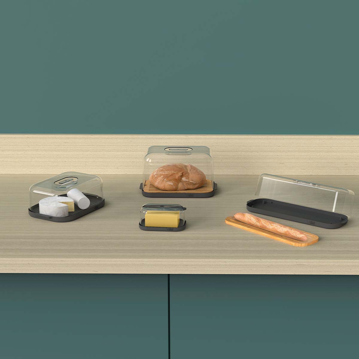 Boîte à baguette, gris Fresh eat