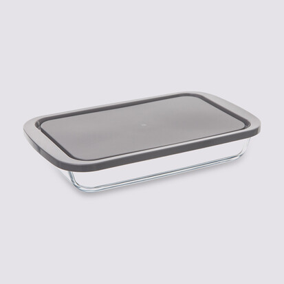 Plat rectangulaire avec couvercle 29x18cm Keepeat