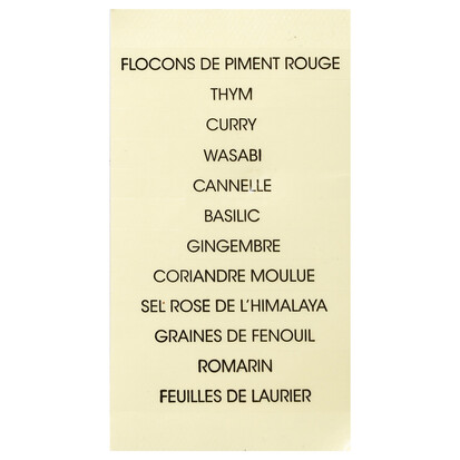 Support rotatif avec 12 pots à épices inclus 