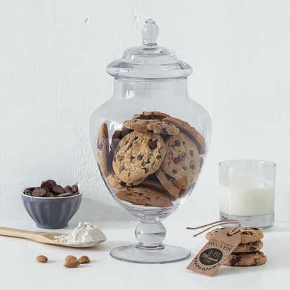 Bonbonnière verre sur pied 2,1l 