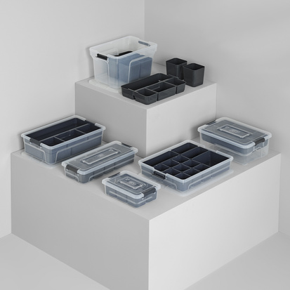 Boîte en plastique compartimentée 1,5l Orga+