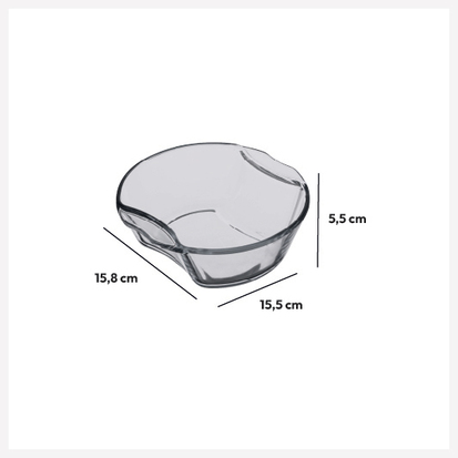 Petit plat rond 16cm, verre 