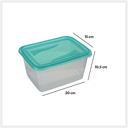 2 boîtes de conservation, 2l Fresh & freeze