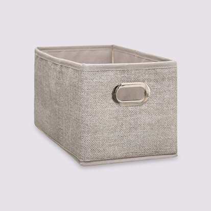 Panier tissu 15x31 cm, beige chiné Mix'n modul