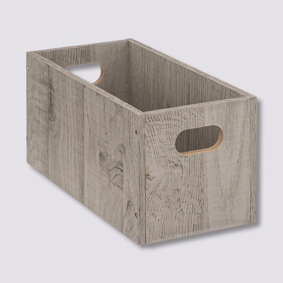 Panier 15x31 cm, effet chêne gris Mix'n modul